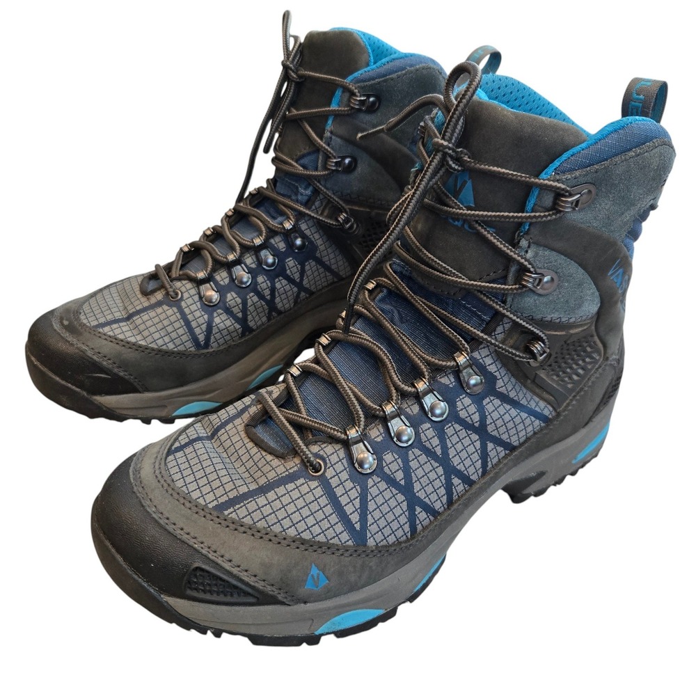 Vasque Saga GTX Hiking Boots Women 9/40 Blue Waterproof Vibram 7139M Goretex
